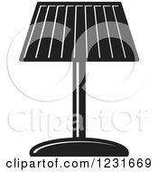 Clipart Of A Black And White Lamp Icon Royalty Free Vector Illustration
