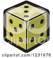 Poster, Art Print Of Green Dice Icon