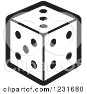 Poster, Art Print Of Black And White Dice Icon