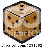Poster, Art Print Of Brown Dice Icon