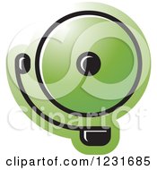 Poster, Art Print Of Green Electric Bell Icon