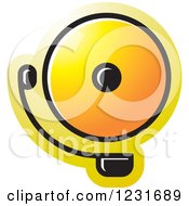 Poster, Art Print Of Yellow Electric Bell Icon