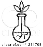 Poster, Art Print Of Black And White Plant And Vase Icon