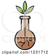 Poster, Art Print Of Plant And Brown Vase Icon