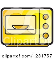 Poster, Art Print Of Yellow Microwave Icon