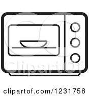 Poster, Art Print Of Black And White Microwave Icon