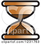 Clipart Of A Brown Hourglass Icon Royalty Free Vector Illustration by Lal Perera