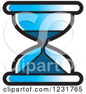 Clipart Of A Blue Hourglass Icon Royalty Free Vector Illustration by Lal Perera