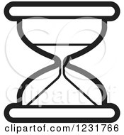 Poster, Art Print Of Black And White Hourglass Icon