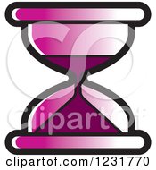 Clipart Of A Purple Hourglass Icon Royalty Free Vector Illustration