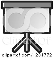 Gray Projector Screen Icon