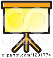 Yellow Projector Screen Icon