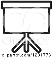 Poster, Art Print Of Black And White Projector Screen Icon