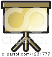 Poster, Art Print Of Gold Projector Screen Icon