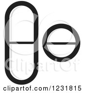 Clipart Of A Pills Icon Royalty Free Vector Illustration