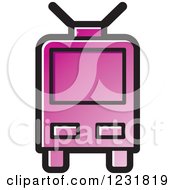 Clipart Of A Purple Cable Car Icon Royalty Free Vector Illustration