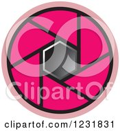 Poster, Art Print Of Pink Photography Lens Aperture Icon