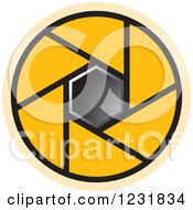 Poster, Art Print Of Yellow Photography Lens Aperture Icon