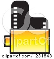 Poster, Art Print Of Yellow Film Roll Icon