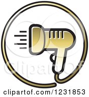 Poster, Art Print Of Gold Hair Blow Dryer Icon