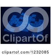 Clipart Of A Blue Binary Code Internet Security Malware Symbol Royalty Free Illustration by Mopic