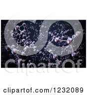 Clipart Of A Background Of 3d Particles And Molecules Royalty Free Illustration