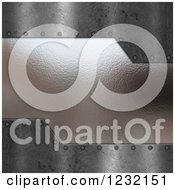 Poster, Art Print Of 3d Scratched Metal Background With Text Space