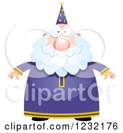 Clipart Of A Happy Male Wizard Royalty Free Vector Illustration by Cory Thoman