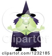 Poster, Art Print Of Careless Shrugging Green Witch