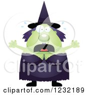 Poster, Art Print Of Scared Screaming Green Witch