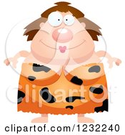 Clipart Of A Happy Cavewoman Royalty Free Vector Illustration