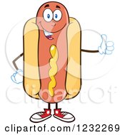 Poster, Art Print Of Hot Dog Mascot Holding A Thumb Up