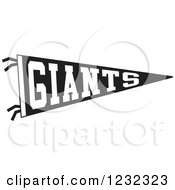 Poster, Art Print Of Black And White Giants Team Pennant Flag