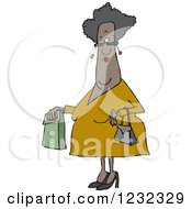 Poster, Art Print Of Senior African American Woman With A Paper Bag