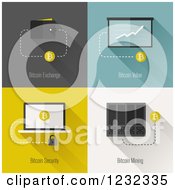 Poster, Art Print Of Bitcoins With A Wallet Chart And Laptop