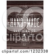 Poster, Art Print Of Distressed Hand Made Clothing Label Over Wood