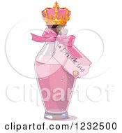 Poster, Art Print Of Drink Me Tag On A Pink Bottle In Wonderland
