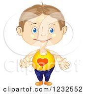 Poster, Art Print Of Man Wearing A Valentine Heart Shirt