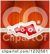 Poster, Art Print Of Red Valentine Background With Cupids Arrow Through Heart Cards 2