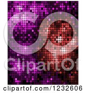 Poster, Art Print Of Background Of Red And Purple Pixels