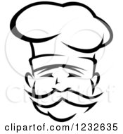 Poster, Art Print Of Happy Black And White Male Chef Wearing A Toque Hat 21