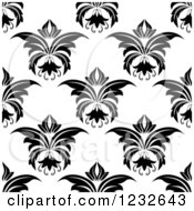Poster, Art Print Of Seamless Black And White Damask Background Pattern