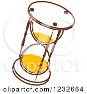 Poster, Art Print Of Brown And Yellow Hourglass
