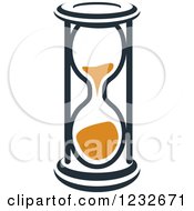 Poster, Art Print Of Orange And Black Hourglass 16