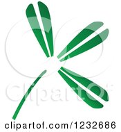 Clipart Of A Green Leaf And Reflection Logo 17 Royalty Free Vector Illustration