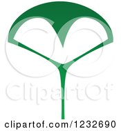 Clipart Of A Green Leaf And Reflection Logo 14 Royalty Free Vector Illustration