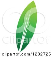 Clipart Of A Green Leaf And Reflection Logo 22 Royalty Free Vector Illustration