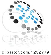 Poster, Art Print Of Blue And Black Windmill Logo And Reflection 14