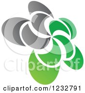 Poster, Art Print Of Green And Gray Windmill Logo 7