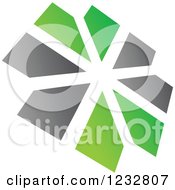 Poster, Art Print Of Green And Gray Windmill Logo 5